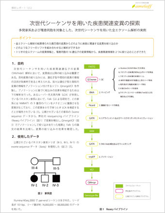 2013/12 次世代シーケンサを用いた疾患関連変異の探索 -多発家系および罹患同胞を対象とした、次世代シーケンサを用いた全エクソーム解析の実例-【pdf】