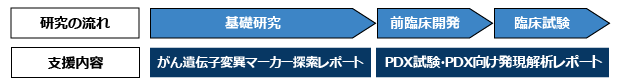 創薬支援サービスの支援領域